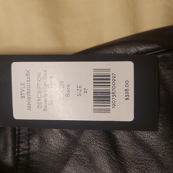 Veronica Beard Beverly High Rise Skinny Faux Leather Pants, Size 27 - Picture 5 of 7